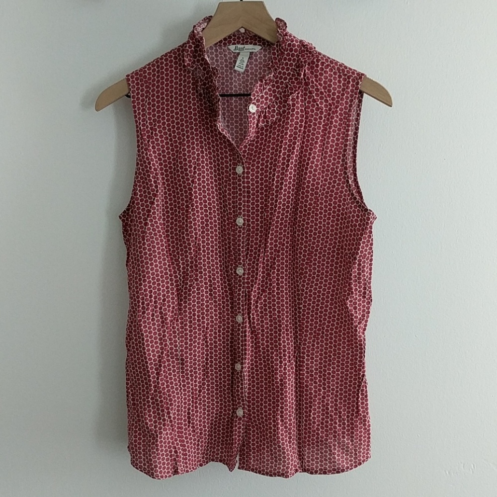 Bass Button Down Sleeveless Top - L